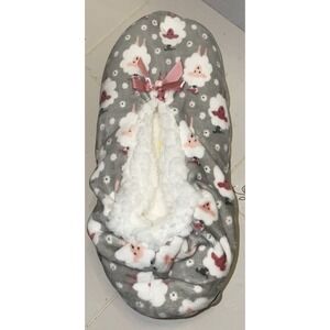 Womens Grey Sheep Slipper Socks Grips One Size 7-9 1/2 NEW